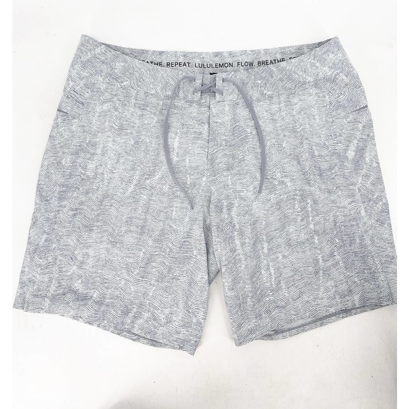 Lululemon Current State 9" Board Shorts in Mono Wave Ocean Air Rhino Grey Sz 38 - Picture 2 of 8